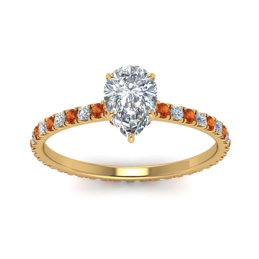 eternity-hidden-halo-pear-shaped-diamond-engagement-ring-with-orange-sapphire-in-FD-9168PERGSAORANGLE3-NL-YG