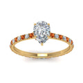 Thumbnail 15 - eternity-hidden-halo-pear-shaped-diamond-engagement-ring-with-orange-sapphire-in-FD-9168PERGSAORANGLE3-NL-YG