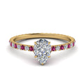 Thumbnail 10 - eternity-hidden-halo-pear-shaped-diamond-engagement-ring-with-pink-sapphire-in-FD-9168PERGSADRPIANGLE3-NL-YG