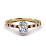 Load image into Gallery viewer, eternity-hidden-halo-pear-shaped-diamond-engagement-ring-with-ruby-in-FD-9168PERGRUDRANGLE3-NL-YG
