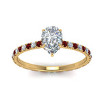 Load image into Gallery viewer, eternity-hidden-halo-pear-shaped-diamond-engagement-ring-with-ruby-in-FD-9168PERGRUDRANGLE3-NL-YG
