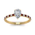 Thumbnail 19 - eternity-hidden-halo-pear-shaped-diamond-engagement-ring-with-ruby-in-FD-9168PERGRUDRANGLE3-NL-YG