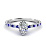 Load image into Gallery viewer, eternity-hidden-halo-pear-shaped-diamond-engagement-ring-with-sapphire-in-FD-9168PERGSABLANGLE3-NL-WG
