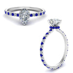 Load image into Gallery viewer, eternity-hidden-halo-pear-shaped-diamond-engagement-ring-with-sapphire-in-FD-9168PERGSABLANGLE3-NL-WG
