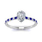 Load image into Gallery viewer, eternity-hidden-halo-pear-shaped-diamond-engagement-ring-with-sapphire-in-FD-9168PERGSABLANGLE3-NL-WG
