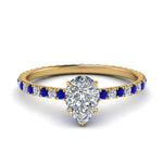 Load image into Gallery viewer, eternity-hidden-halo-pear-shaped-diamond-engagement-ring-with-sapphire-in-FD-9168PERGSABLANGLE3-NL-YG

