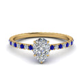 Thumbnail 6 - eternity-hidden-halo-pear-shaped-diamond-engagement-ring-with-sapphire-in-FD-9168PERGSABLANGLE3-NL-YG