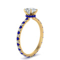 Thumbnail 8 - eternity-hidden-halo-pear-shaped-diamond-engagement-ring-with-sapphire-in-FD-9168PERGSABLANGLE3-NL-YG
