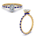 Thumbnail 5 - eternity-hidden-halo-pear-shaped-diamond-engagement-ring-with-sapphire-in-FD-9168PERGSABLANGLE3-NL-YG