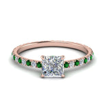 Load image into Gallery viewer, eternity-hidden-halo-princess-cut-diamond-engagement-ring-with-emerald-in-FD-9168PRRGEMGRANGLE3-NL-RG
