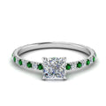 Thumbnail 50 - eternity-hidden-halo-princess-cut-diamond-engagement-ring-with-emerald-in-FD-9168PRRGEMGRANGLE3-NL-WG