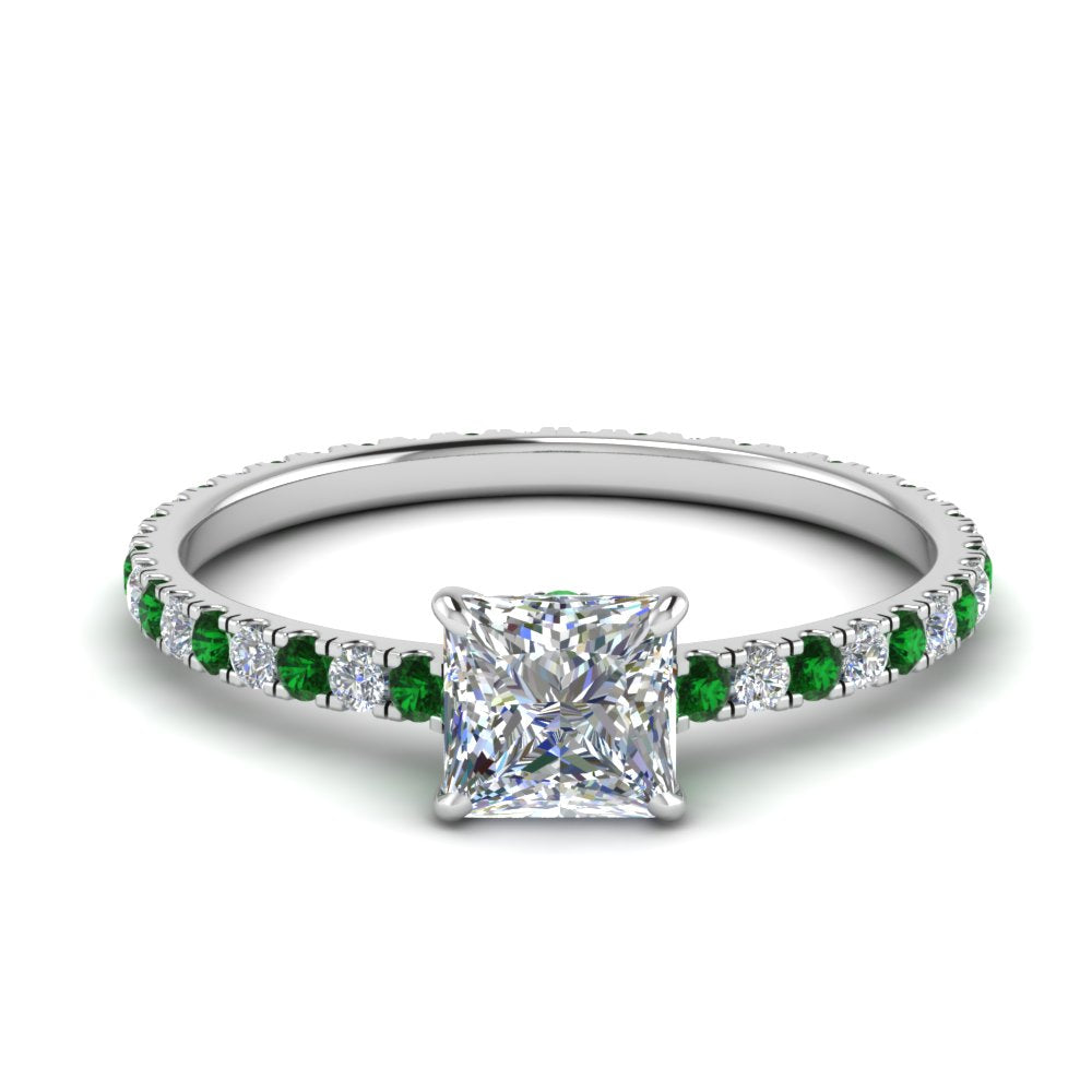 eternity-hidden-halo-princess-cut-diamond-engagement-ring-with-emerald-in-FD-9168PRRGEMGRANGLE3-NL-WG