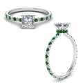 Thumbnail 49 - eternity-hidden-halo-princess-cut-diamond-engagement-ring-with-emerald-in-FD-9168PRRGEMGRANGLE3-NL-WG