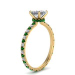 Load image into Gallery viewer, eternity-hidden-halo-princess-cut-diamond-engagement-ring-with-emerald-in-FD-9168PRRGEMGRANGLE3-NL-YG
