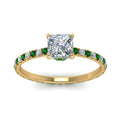 Thumbnail 23 - eternity-hidden-halo-princess-cut-diamond-engagement-ring-with-emerald-in-FD-9168PRRGEMGRANGLE3-NL-YG