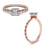 Load image into Gallery viewer, eternity-hidden-halo-princess-cut-diamond-engagement-ring-with-orange-sapphire-in-FD-9168PRRGSAORANGLE3-NL-RG
