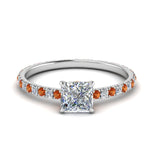 Load image into Gallery viewer, eternity-hidden-halo-princess-cut-diamond-engagement-ring-with-orange-sapphire-in-FD-9168PRRGSAORANGLE3-NL-WG
