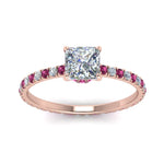 Load image into Gallery viewer, eternity-hidden-halo-princess-cut-diamond-engagement-ring-with-pink-sapphire-in-FD-9168PRRGSADRPIANGLE3-NL-RG
