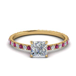 Load image into Gallery viewer, eternity-hidden-halo-princess-cut-diamond-engagement-ring-with-pink-sapphire-in-FD-9168PRRGSADRPIANGLE3-NL-YG
