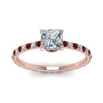 Load image into Gallery viewer, eternity-hidden-halo-princess-cut-diamond-engagement-ring-with-ruby-in-FD-9168PRRGRUDRANGLE3-NL-RG
