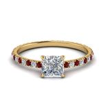 Load image into Gallery viewer, eternity-hidden-halo-princess-cut-diamond-engagement-ring-with-ruby-in-FD-9168PRRGRUDRANGLE3-NL-YG
