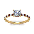 Thumbnail 19 - eternity-hidden-halo-princess-cut-diamond-engagement-ring-with-ruby-in-FD-9168PRRGRUDRANGLE3-NL-YG