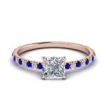 Load image into Gallery viewer, eternity-hidden-halo-princess-cut-diamond-engagement-ring-with-sapphire-in-FD-9168PRRGSABLANGLE3-NL-RG

