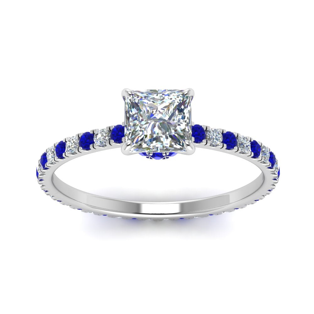 eternity-hidden-halo-princess-cut-diamond-engagement-ring-with-sapphire-in-FD-9168PRRGSABLANGLE3-NL-WG