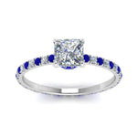 Load image into Gallery viewer, eternity-hidden-halo-princess-cut-diamond-engagement-ring-with-sapphire-in-FD-9168PRRGSABLANGLE3-NL-WG
