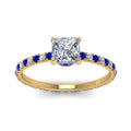 Thumbnail 7 - eternity-hidden-halo-princess-cut-diamond-engagement-ring-with-sapphire-in-FD-9168PRRGSABLANGLE3-NL-YG