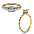 Thumbnail 25 - eternity-hidden-halo-princess-cut-engagement-ring-with-black-diamond-in-FD-9168PRRGBLACKANGLE3-NL-YG