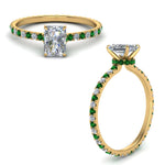 Load image into Gallery viewer, eternity-hidden-halo-radiant-cut-diamond-engagement-ring-with-emerald-in-FD-9168RARGEMGRANGLE3-NL-YG

