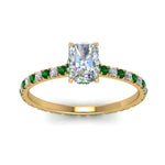 Load image into Gallery viewer, eternity-hidden-halo-radiant-cut-diamond-engagement-ring-with-emerald-in-FD-9168RARGEMGRANGLE3-NL-YG

