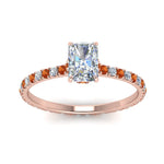 Load image into Gallery viewer, eternity-hidden-halo-radiant-cut-diamond-engagement-ring-with-orange-sapphire-in-FD-9168RARGSAORANGLE3-NL-RG
