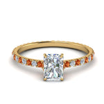 Load image into Gallery viewer, eternity-hidden-halo-radiant-cut-diamond-engagement-ring-with-orange-sapphire-in-FD-9168RARGSAORANGLE3-NL-YG
