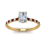 Load image into Gallery viewer, eternity-hidden-halo-radiant-cut-diamond-engagement-ring-with-ruby-in-FD-9168RARGRUDRANGLE3-NL-YG
