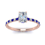 Load image into Gallery viewer, eternity-hidden-halo-radiant-cut-diamond-engagement-ring-with-sapphire-in-FD-9168RARGSABLANGLE3-NL-RG
