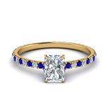 Load image into Gallery viewer, eternity-hidden-halo-radiant-cut-diamond-engagement-ring-with-sapphire-in-FD-9168RARGSABLANGLE3-NL-YG
