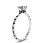 Load image into Gallery viewer, eternity-hidden-halo-radiant-cut-engagement-ring-with-black-diamond-in-FD-9168RARGBLACKANGLE3-NL-WG
