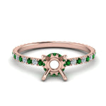 Load image into Gallery viewer, eternity-hidden-semi-mount-halo-diamond-engagement-ring-with-emerald-in-FD-9168SMRGEMGRANGLE3-NL-RG
