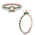 Load image into Gallery viewer, eternity-hidden-semi-mount-halo-diamond-engagement-ring-with-emerald-in-FD-9168SMRGEMGRANGLE3-NL-RG
