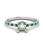 Load image into Gallery viewer, eternity-hidden-semi-mount-halo-diamond-engagement-ring-with-emerald-in-FD-9168SMRGEMGRANGLE3-NL-WG
