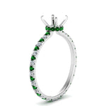 Load image into Gallery viewer, eternity-hidden-semi-mount-halo-diamond-engagement-ring-with-emerald-in-FD-9168SMRGEMGRANGLE3-NL-WG
