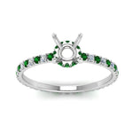 Load image into Gallery viewer, eternity-hidden-semi-mount-halo-diamond-engagement-ring-with-emerald-in-FD-9168SMRGEMGRANGLE3-NL-WG
