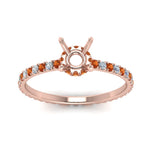 Load image into Gallery viewer, eternity-hidden-semi-mount-halo-diamond-engagement-ring-with-orange-sapphire-in-FD-9168SMRGSAORANGLE3-NL-RG
