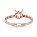 Thumbnail 70 - eternity-hidden-semi-mount-halo-diamond-engagement-ring-with-orange-sapphire-in-FD-9168SMRGSAORANGLE3-NL-RG