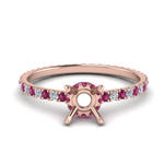 Load image into Gallery viewer, eternity-hidden-semi-mount-halo-diamond-engagement-ring-with-pink-sapphire-in-FD-9168SMRGSADRPIANGLE3-NL-RG
