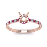 Load image into Gallery viewer, eternity-hidden-semi-mount-halo-diamond-engagement-ring-with-pink-sapphire-in-FD-9168SMRGSADRPIANGLE3-NL-RG
