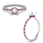 Load image into Gallery viewer, eternity-hidden-semi-mount-halo-diamond-engagement-ring-with-pink-sapphire-in-FD-9168SMRGSADRPIANGLE3-NL-WG
