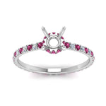 Load image into Gallery viewer, eternity-hidden-semi-mount-halo-diamond-engagement-ring-with-pink-sapphire-in-FD-9168SMRGSADRPIANGLE3-NL-WG

